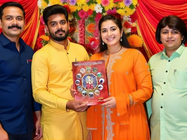 राधिका मर्चेंट ने लालनबागचा राजा में नारंगी सूट में अनंत अंबानी के साथ पूजा की